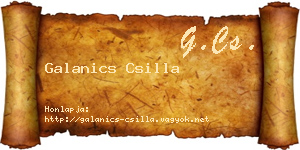 Galanics Csilla névjegykártya