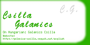 csilla galanics business card